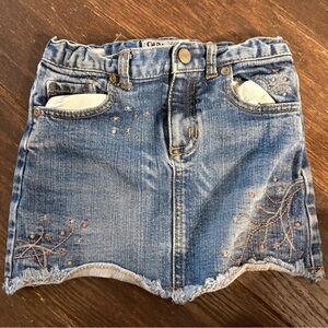 Embroidered Blue Denim Shorts